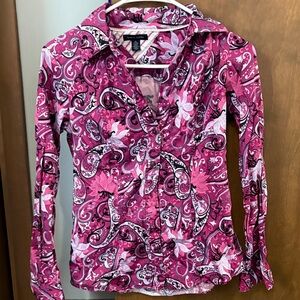 Tommy Hilfiger Pink Paisley Button-Down Shirt